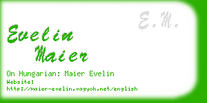 evelin maier business card